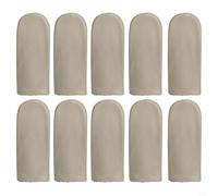 NiuLumea 10 cunas de cuero para dedos hechas de cuero vacuno suave, dedales protectores para costura, lijado, manualidades, calor y