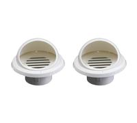 NiuLumea 2 conductos de ventilación de techo de PVC para rejilla de ventilación, cubierta de rejilla de escape de 75 mm, 110 mm, 160 mm, conductos, color blanco