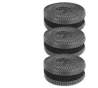 NiuLumea 3 cintas negras de 5 m x 2,5 cm, para reparación de dobladillo con plancha, ajuste de longitud de los pantalones, para tiras de reparación de tela de polipropileno y poliéster