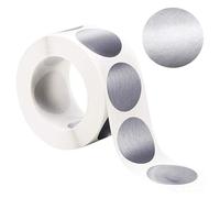 NiuLumea 300 etiquetas adhesivas redondas de 1 pulgada plateadas para rascar, tarjetas y juegos, capa de película para rascar que mantiene el mensaje secreto de bodas, despedidas de soltera, baby