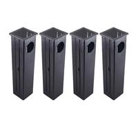 NiuLumea 4 piezas de tubo cuadrado para equipo de fitness, acoplador adaptador de plástico, negro, para material PP/PE, se adapta a 50 x 50 a 40 x 40 mm y 60 x 60 a 50 x 50 mm