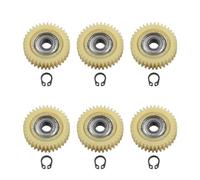 NiuLumea 6 engranajes rectos E-for Bike 36T de nailon para motor de buje planetario con rodamiento 608, apertura de 8 mm, color blanco