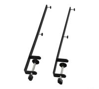 NiuLumea Abrazadera de escritorio extendida, paquete de 2, soporte de fijación para tablero de clavijas de escritorio de 1 a 2.1 pulgadas de grosor, construcción, 16.4 pulgadas de altura, no requiere