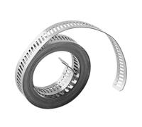 NiuLumea Abrazadera de manguera de acero inoxidable de 1 m/2 m, kit de abrazadera de tubo de engranaje sin fin ajustable para uso doméstico marino, sello resistente a la corrosión 304, a prueba de