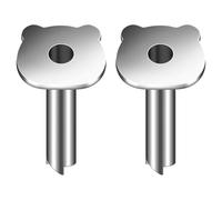 NiuLumea Abridor de coco de acero inoxidable con perforación, apertura sin esfuerzo, paquete de 2, formas plateadas de corazón/oso/estrella