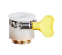 NiuLumea Adaptador de grifo común de cuello de cisne de 13 mm a 25 mm, instalación con anillos de silicona y abrazadera de acero inoxidable 304, color blanco