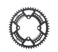 NiuLumea Aleación de aluminio para plato de bicicleta 44-52T 104BCD, agujero de clavo sin ranura 8/9/10/11 juego de bielas negro (50T)