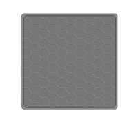 NiuLumea Alfombrilla de silicona para refrigerador, 60 x 60 cm, lavable, con bordes elevados para protección contra derrames, para nevera, lavadora, estación de alimentación de mascotas, color gris