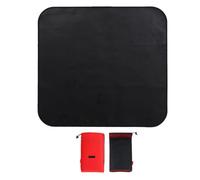 NiuLumea Alfombrilla ignífuga resistente al calor, silicona y fibra de vidrio, 550-800, plegable, camping, picnic, barbacoa, uso doméstico, negro, para L, 60 x 52 cm