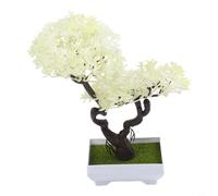 NiuLumea Árbol de pino bonsái artificial en maceta, simulación realista, decoración de escritorio de oficina en casa, decoración de escritorio en miniatura de seda de bajo mantenimiento, multicolor