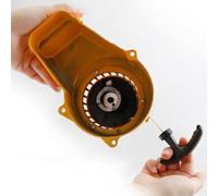 NiuLumea Arranque compacto de arranque de retroceso Coolster de 47 cc y 49 cc, motor refrigerado por aire, aleación de desgaste para suciedad para bicicleta, quad, ATV, color amarillo
