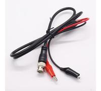 NiuLumea BNC Q9 - Cable de sondas de prueba de osciloscopio de cocodrilo de doble punto, 1 m, núcleo de cobre puro, aislamiento de PVC, clip, negro + rojo
