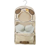 NiuLumea Bolsa de almacenamiento para colgar en la pared, impermeable, organizador de ropa y cosméticos, gran capacidad, 65 x 38 cm, EVA + poliéster, diseño transparente con ganchos integrados, color