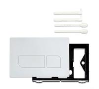 NiuLumea Botón de inodoro para tanque compatible con Geberit 01 20 30 50 UP300 UP320, para cisterna oculta de placa de actuador de doble descarga, ajuste ABS, negro (blanco)