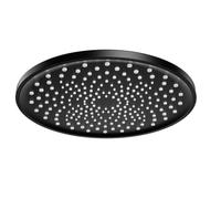 NiuLumea Cabezal de ducha de lluvia de 10 pulgadas, cabezal de ducha ABS plateado o negro con boquillas de silicona autolimpiables, rosca G1/2 pulgadas, incluye mini llave inglesa