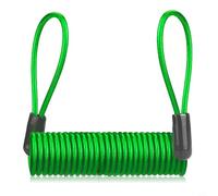 NiuLumea Cable de seguridad de resorte de bicicleta de 120 cm, cable de recordatorio de alambre de acero, cerraduras de freno de disco, cascos y motocicletas, correa antirrobo (verde)