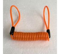 NiuLumea Cable de seguridad de resorte de bicicleta de 120 cm, cable de recordatorio de alambre de acero, cerraduras de freno de disco, cascos y motocicletas, correa antirrobo (naranja)