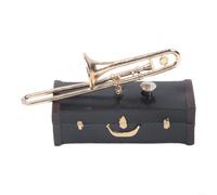 NiuLumea Caja de música de trombón triste hecha a mano para fiesta de oficina en casa, adorno de trombón de plástico con sonido claro (A)