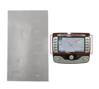 NiuLumea Calcomanía de reparación de botones S para Max 2011, superposición de botón de vinilo de alta calidad con acabado plateado y letras blancas, controles precisos de radio y navegación, fácil