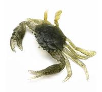 NiuLumea Cangrejo 3D de 125 mm para pesca de mar con señuelo suave, trampa artificial de PVC, 36 g, para barco de playa y pesca en kayak, verde/marrón/luminoso