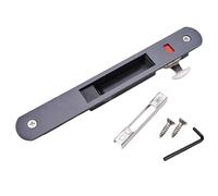 NiuLumea Cerradura deslizante para puertas de patio de cristal, para cerradura de acero inoxidable con mecanismo de cierre seguro, 198 x 28 mm, fácil instalación, incluye tornillos, gancho de bloqueo