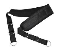 NiuLumea Cinturón de remo ajustable de 128 x 10 cm, gimnasio en casa, prensa de piernas y entrenamiento de resistencia, poliéster con hebilla de conexión rápida, color negro