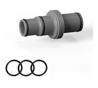 NiuLumea Conector de manguera de piscina de 38 mm y 32 mm, adaptador en T para INTEX, divisor de 3 vías con abrazaderas de acero inoxidable, accesorio de plástico gris para bomba de filtro, calentador