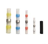 NiuLumea Conectores de alambre de manga de sellado de soldadura termorretráctil, 50 terminales impermeables con soldadura para anillo, coche, barco, reparación eléctrica del hogar