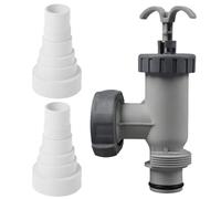NiuLumea Conjunto de válvula de émbolo de piscina grande y kit de manguera de filtro 4550, blanco, juego de 3 piezas con flexibilidad de conversión de 1.25 pulgadas y 1.5 pulgadas, compatible con