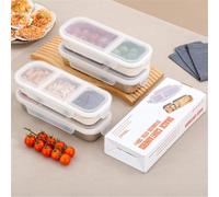 NiuLumea Contenedor de aperitivos de acero inoxidable con tapas a prueba de fugas, 2 y 3 compartimentos, apto para lavavajillas, Bento para el trabajo, escuela, picnics, viajes por carretera, fiestas