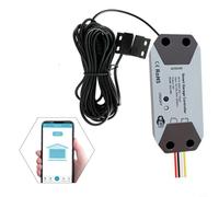 NiuLumea Controlador WiFi para abridor de puerta para aplicación Tuya, interruptor de puerta automático de 12-24 V con sensor magnético, control de voz compatible con alertas remotas y en tiempo real