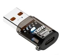 NiuLumea Convertidor USB C para PC con pantalla digital (negro) | Velocidad de 10 Gbps, USB 3.2 para Gen 2, copia de seguridad rápida de archivos, conexión periférica para laptop