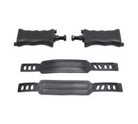 NiuLumea Correas de pie ajustables para ejercicio para bicicleta, bridas de pedal de plástico con agarre antideslizante, rosca de 1/2 pulgada y 9/16 pulgadas, color negro (par)