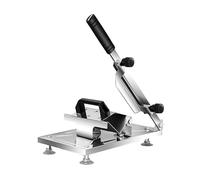 NiuLumea Cortador manual de carne con grosor ajustable de 0,25 mm a 8 mm, cortador de verduras de acero inoxidable para jamón de carne de res y verduras, ventosas antideslizantes