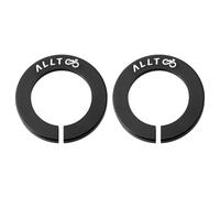 NiuLumea Cubierta de aleación de aluminio para bicicleta para eje pasante, 30,7 x 3,4 x 20 mm, para eje pasante RockShox de 15 mm, color negro (paquete de 2)