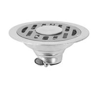 NiuLumea Cubierta de drenaje de suelo de acero inoxidable para ducha, cocina, baño, rejilla redonda de 10 cm con núcleo antiobstrucción, filtro de pelo y sello hermético, color plateado