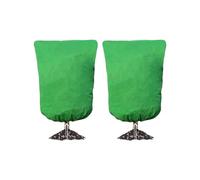 NiuLumea Cubiertas protectoras para plantas de invierno, paquete de 2, protectores aislados contra heladas para uso en exteriores, tela verde no tejida que envuelve árboles y plantas grandes