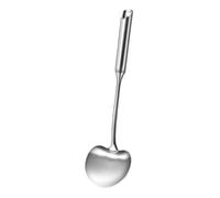 NiuLumea Cuchara de cocina de acero inoxidable con mango de madera, espátula de mango largo para wok de cocina, diseño ergonómico, apta para lavavajillas, color plateado