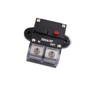 NiuLumea Disyuntor de circuito de 12-48 V, 100 A, 150 A, 200 A, 250 A, 300 A, fusible de reinicio manual con botón negro, energía solar de audio para protección, carcasa de aleación de zinc