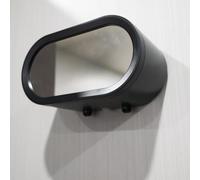 NiuLumea Elegante soporte para llaves de espejo de ilusión LED, organizador de montaje en pared recargable con luz para entrada de garaje, ABS negro