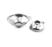 NiuLumea Embudo de conservas de boca ancha de acero inoxidable con asa para transferencia de alimentos de cocina, fácil de limpiar y apto para lavavajillas