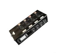 NiuLumea Extensor de aluminio XLR a Ethernet de 4 canales para DMX AES COM, convertidor de cable de red de 300 m con adaptadores macho hembra de 3 pines (conector hembra)