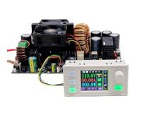 NiuLumea Fuente de alimentación reductora CC 50 A 6250 W, convertidor de voltaje ajustable de 0 a 125 V con carga solar MPPT, para ventiladores duales, para control MODBUS/0.3-10V/WiFi, negro