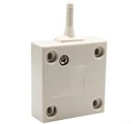 NiuLumea Gabinete de interruptor de botón mecánico para control de luz de puerta, interruptor basculante de reinicio automático, 250 V CA, material de PC, amplia temperatura para rango (blanco)