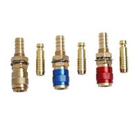 NiuLumea Gas and for Water Quick Connector TIG Welding Machines 12182027, latón, diámetro interior del tubo de 10 mm, paquete de 6