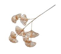NiuLumea Ginkgo de eucalipto dorado simulado para hojas y abanico dorado para arreglos florales, 85 cm, para follaje artificial de plástico para decoración del hogar y la oficina