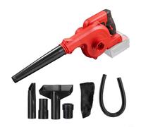 NiuLumea Inalámbrico 18V para soplador de hojas y para aspiradora con función 2 en 1, 120 MPH, diseño de metal ligero compatible con sistema de batería de 18 V, para rojo juego de 7 piezas para jardín