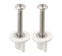 NiuLumea Inodoro M6 montado en la parte superior para asiento con tornillo de bisagra, plástico y metal, 4,5 cm, dorado, seguro y fácil para reemplazar asientos de inodoro compatibles