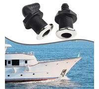 NiuLumea Instalación de fontanería de barco en nailon negro, drenaje a través del casco, yates y barcos, configuración simple, ventilación de sentina fiable