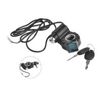 NiuLumea Interruptor de alimentación con voltímetro compatible con scooter eléctrico Kugoo E-para bicicleta, negro, 91 x 69 mm, material ABS, enchufe de 3 clavijas